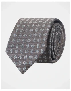 Blaq Paisley Tie in Coffee