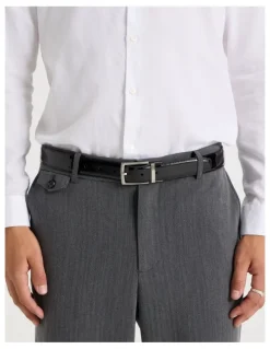 Blaq Patent Revesible Belt Belt Black/Deep Cherry