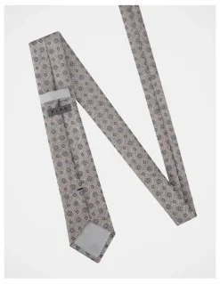 Blaq Pattern Tie in Dark Beige