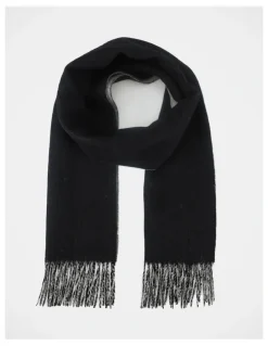 Blaq Reversible Wool Scarf Winter Accessory Black/Grey