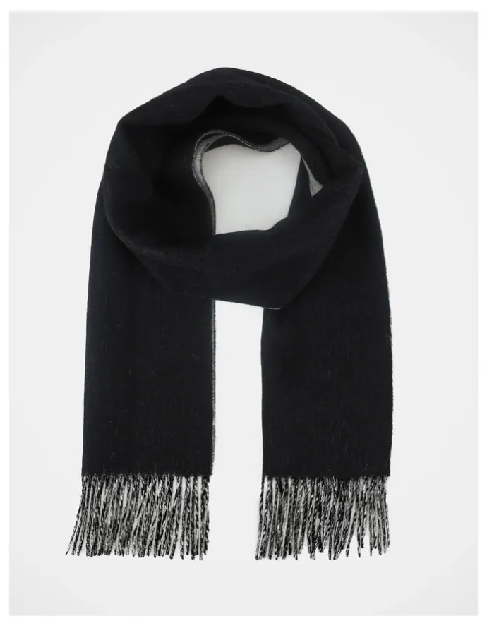 Blaq Reversible Wool Scarf Winter Accessory Black/Grey