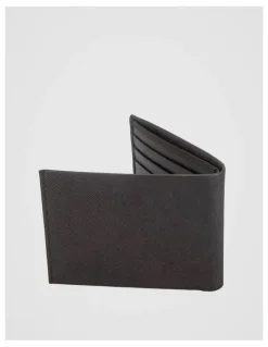 Blaq Saffiano Bifold Leather Wallet Brown Wallet Brown