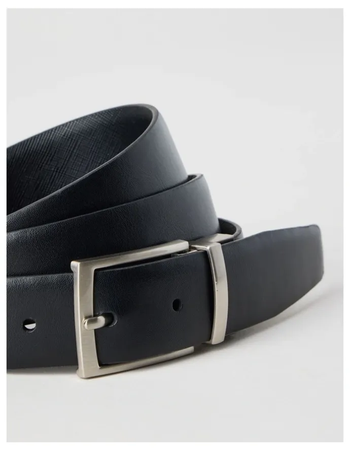 Blaq Saffiano/Smooth Dress Belt Belt Black/Black