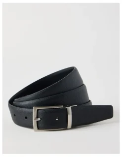 Blaq Saffiano/Smooth Dress Belt Belt Black/Black