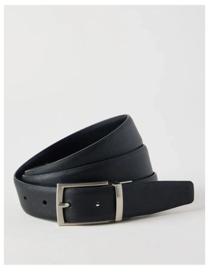 Blaq Saffiano/Smooth Dress Belt Belt Black/Black