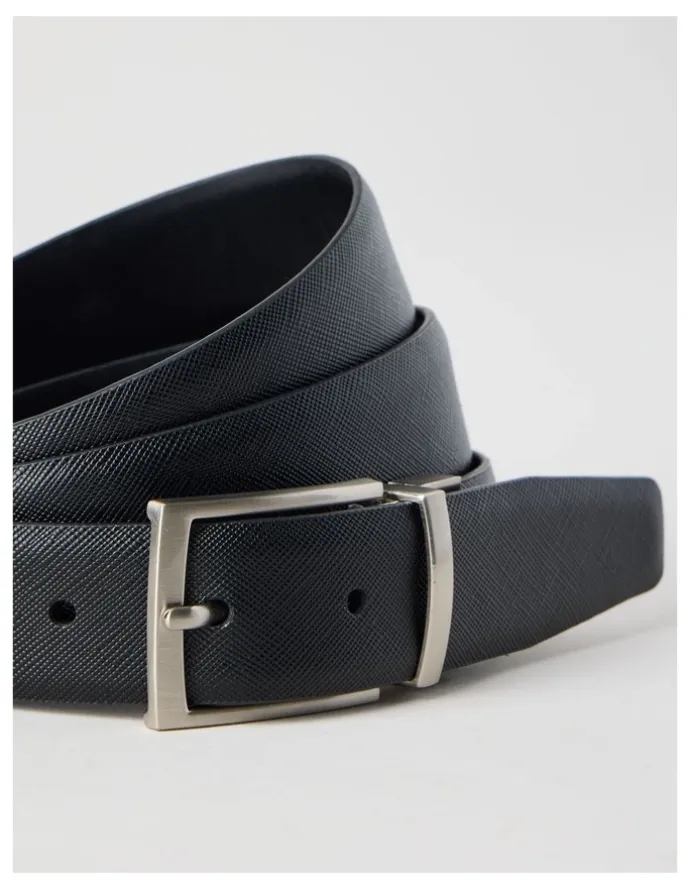 Blaq Saffiano/Smooth Dress Belt Belt Black/Black