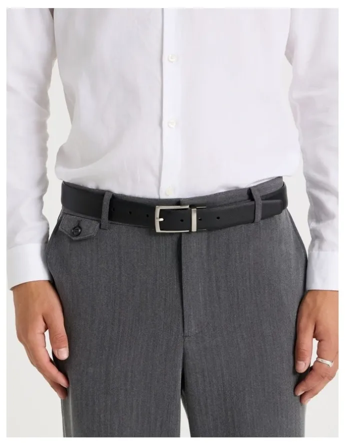 Blaq Saffiano/Smooth Dress Belt Belt Black/Black