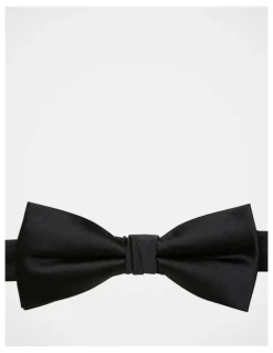 Blaq Solid Black Bow Tie in Black