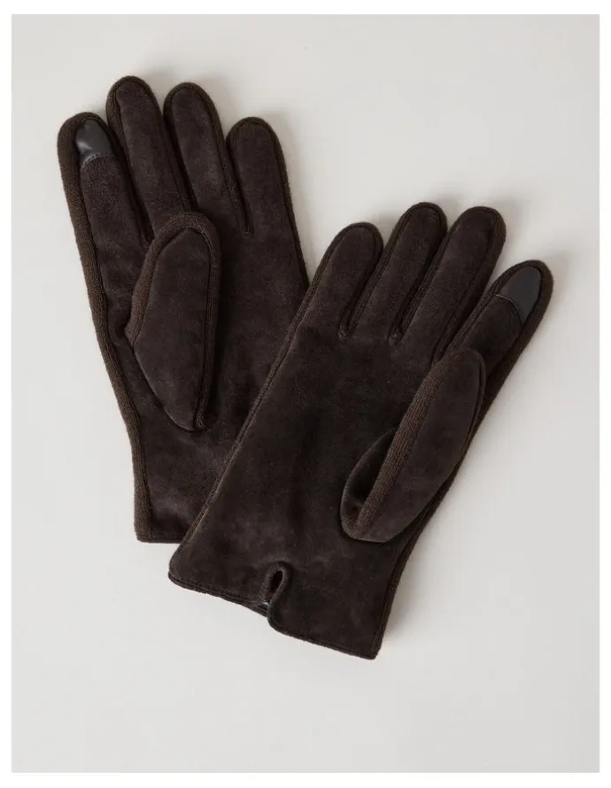 Blaq Suede Gloves Winter Accessory Brown