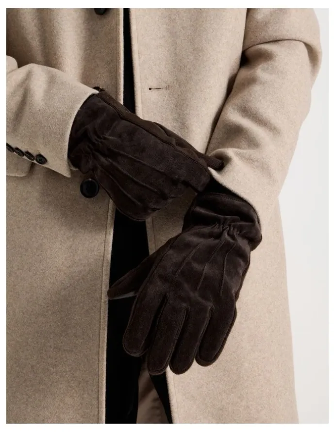 Blaq Suede Gloves Winter Accessory Brown