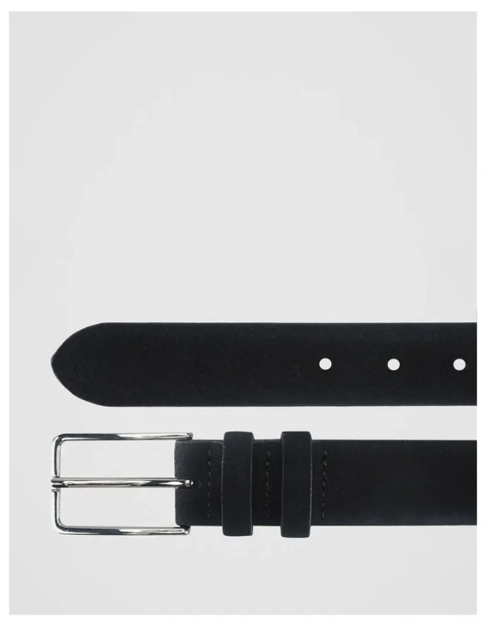 Blaq Suede Leather Belt Black Belt Black