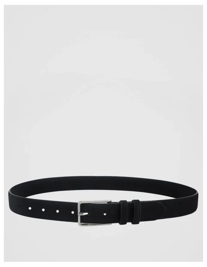 Blaq Suede Leather Belt Black Belt Black