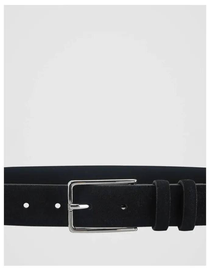 Blaq Suede Leather Belt Black Belt Black