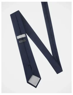 Blaq Textured Stripe Tie in Navy