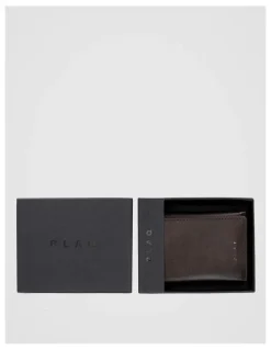 Blaq Trifold Leather Wallet Brown Wallet Brown