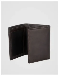 Blaq Trifold Leather Wallet Brown Wallet Brown
