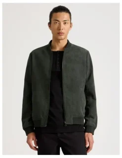 Blaq Birdseye Bomber Jacket in Green