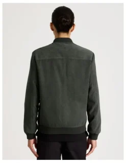 Blaq Birdseye Bomber Jacket in Green