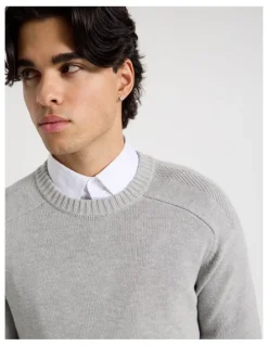 Blaq Crew Neck Knit in Grey