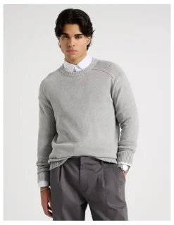 Blaq Crew Neck Knit in Grey