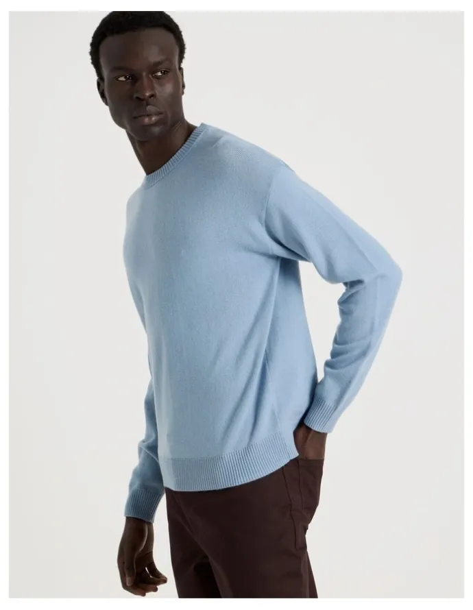 Blaq Crew Neck Knit in Light Blue