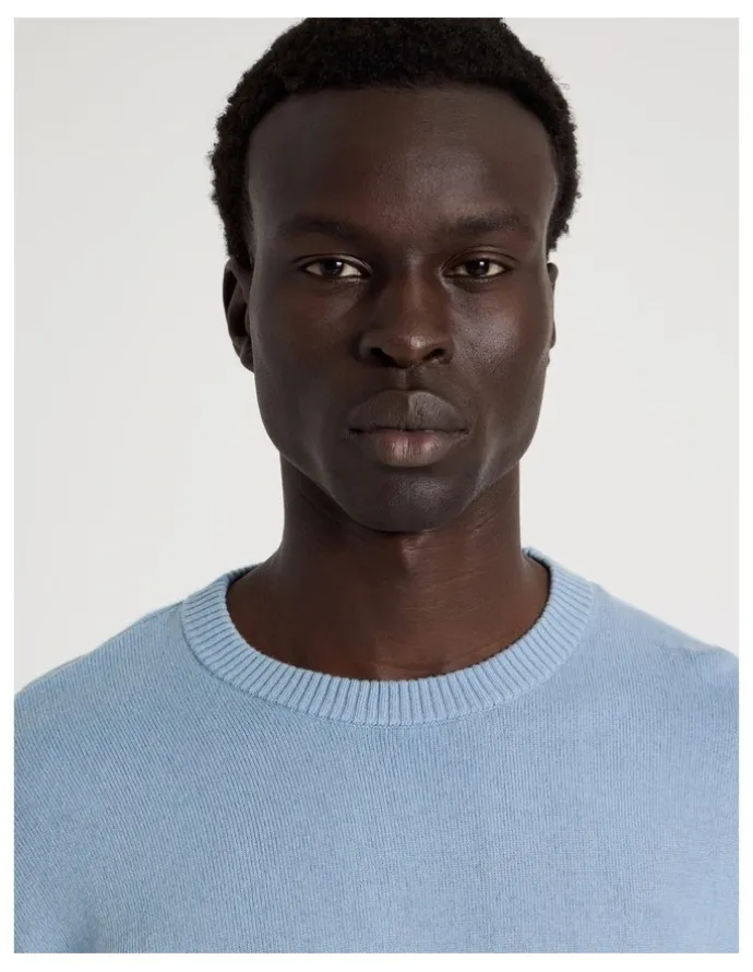 Blaq Crew Neck Knit in Light Blue
