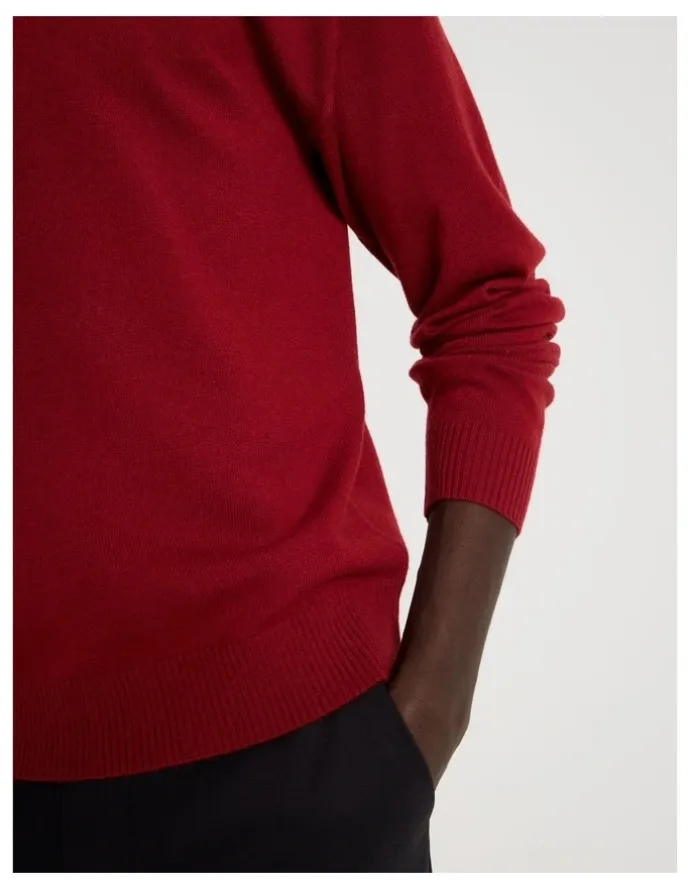 Blaq Crew Neck Knit in Red