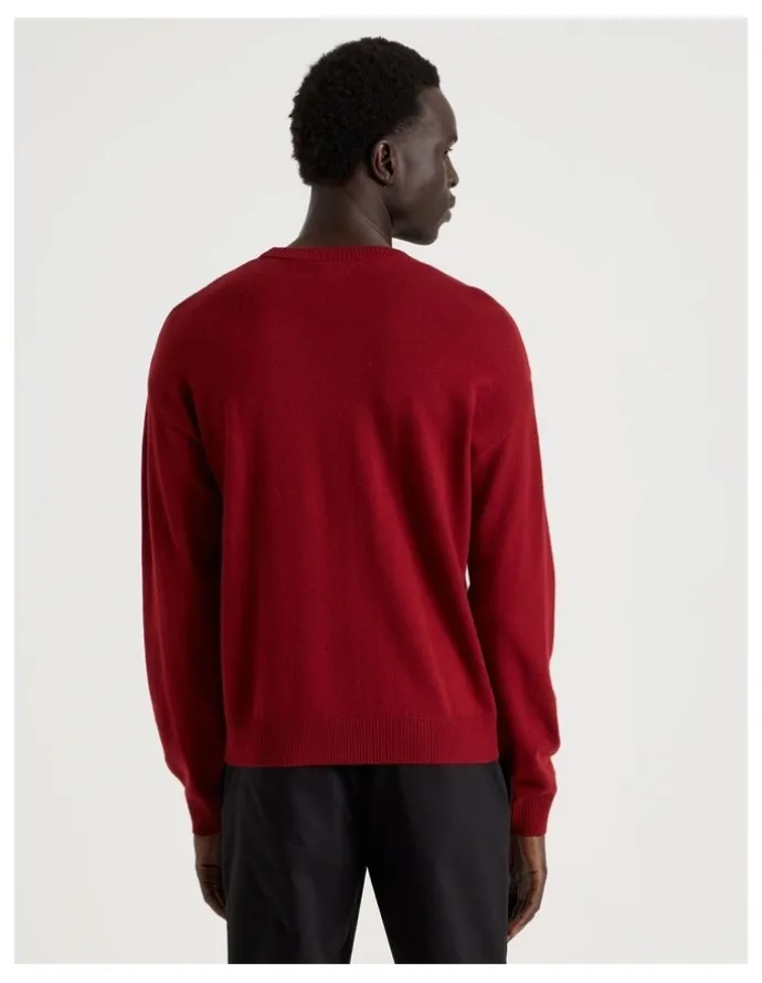 Blaq Crew Neck Knit in Red