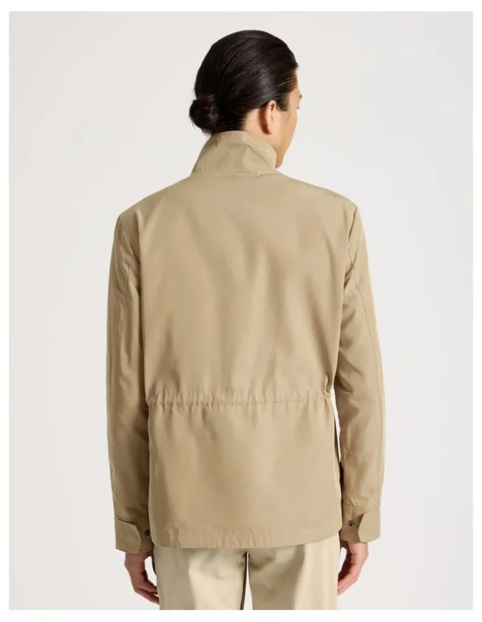 Blaq Double Pocket Parka Jacket in Beige
