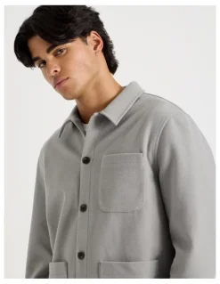 Blaq Flannel Shacket in Grey