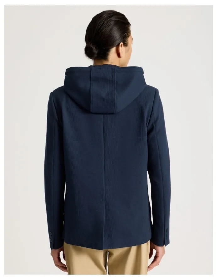 Blaq Hooded Sweat Jacket in Navy