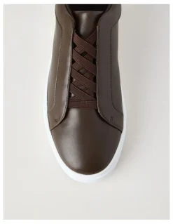 Blaq Knox Elastic Sneaker in Dark Brown