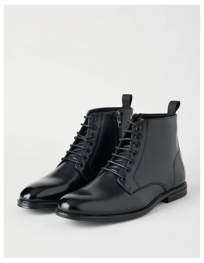 Blaq Oliver Lace Up Dress Boot in Black
