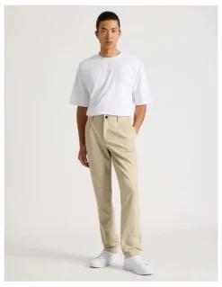 Blaq Pleated Relaxed Trouser in Beige