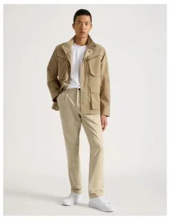 Blaq Pleated Relaxed Trouser in Beige