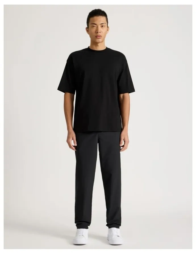 Blaq Regular Fit Travel Trouser in Black
