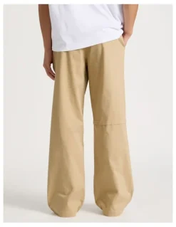 Blaq Relaxed Asymmetric Pant in Beige