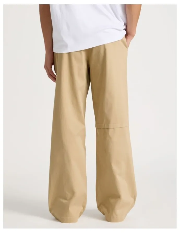 Blaq Relaxed Asymmetric Pant in Beige