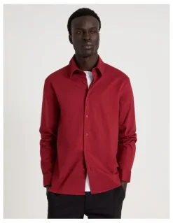Blaq Relaxed Fit Long Sleeve Shirt in Red