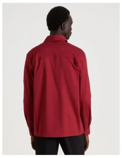 Blaq Relaxed Fit Long Sleeve Shirt in Red