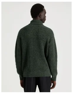 Blaq Roll Neck Knit in Green