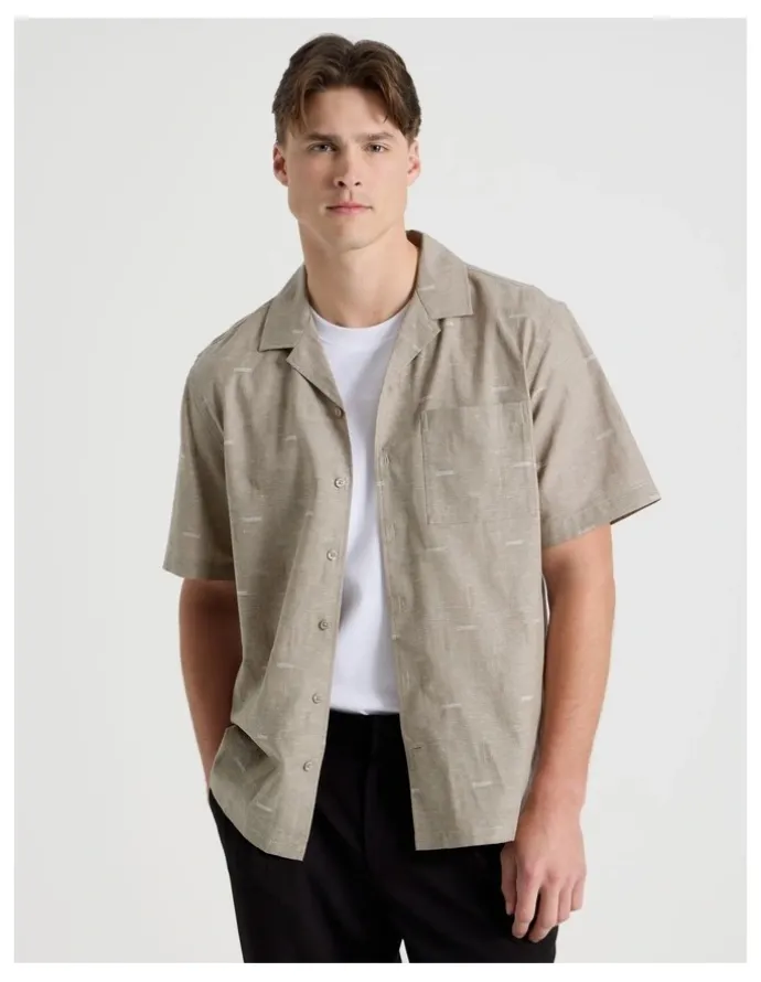 Blaq Short Sleeve Shirt in Taupe