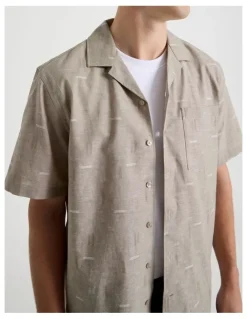 Blaq Short Sleeve Shirt in Taupe