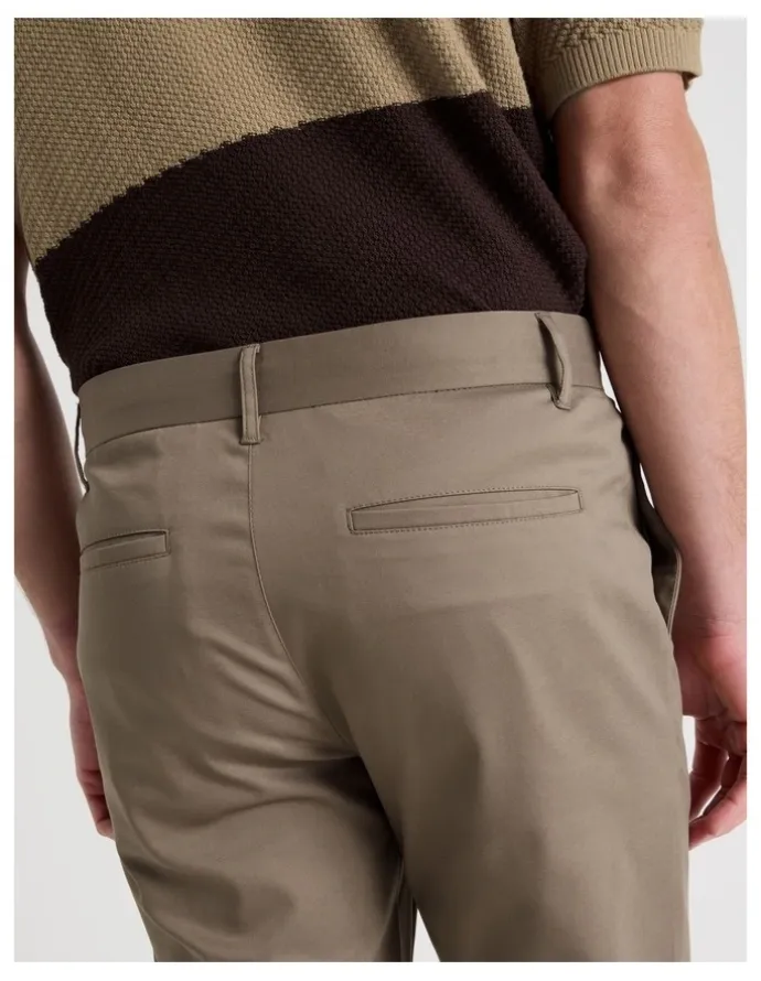 Blaq Slim Fit Dress Chino Pant in Tan