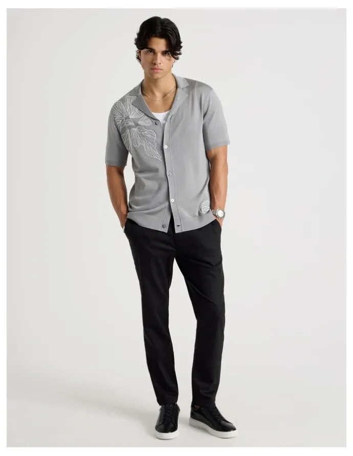 Blaq Slim Fit Dress Chino Pant in Black