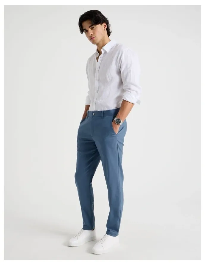 Blaq Slim Fit Dress Chino Pant in Blue