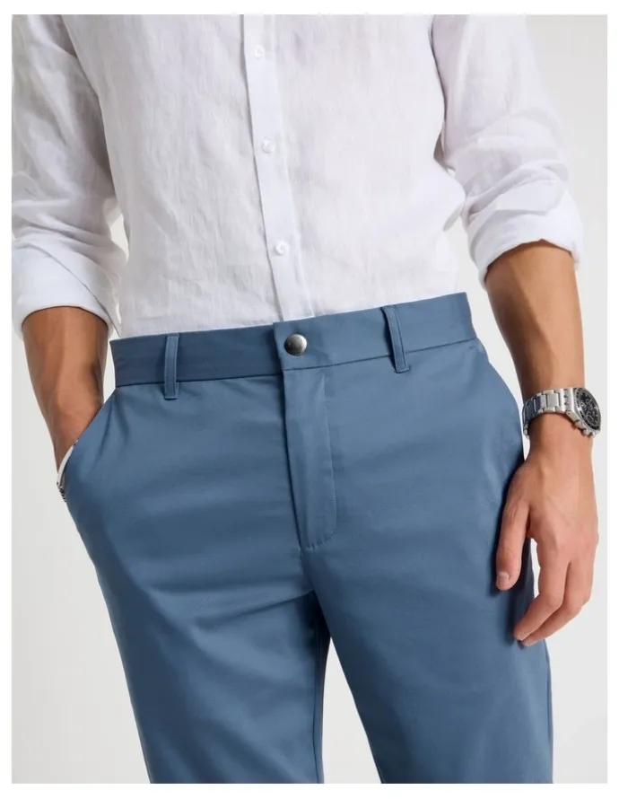 Blaq Slim Fit Dress Chino Pant in Blue