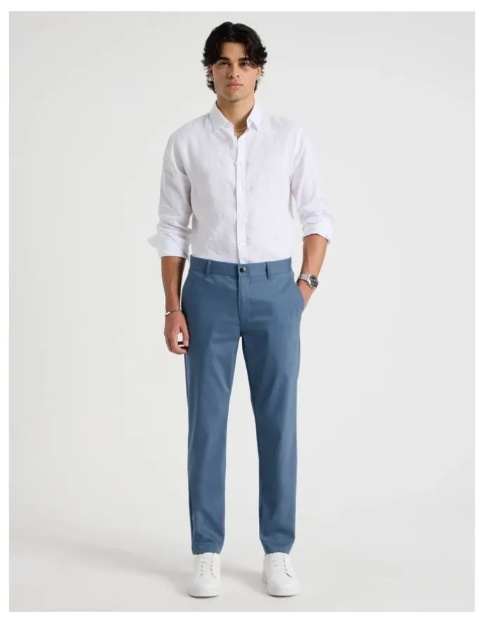 Blaq Slim Fit Dress Chino Pant in Blue
