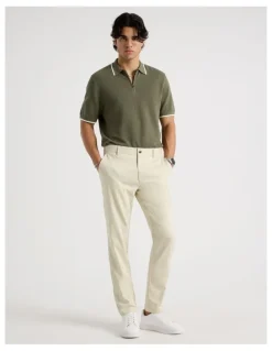 Blaq Slim Fit Dress Chino Pant in Beige