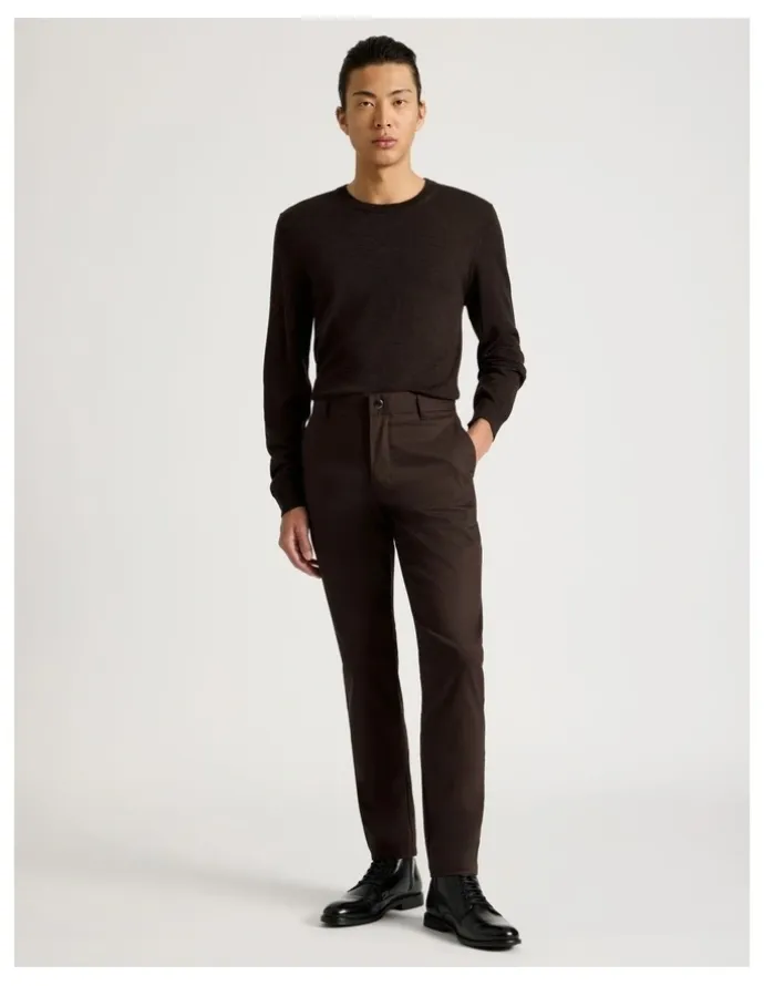 Blaq Slim Fit Dress Chino Pant in Brown